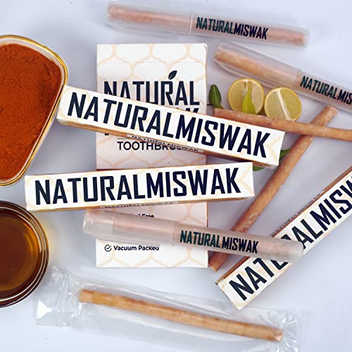 Miswak Sticks for Teeth, Natural Toothbrush, No Toothpaste Needed, Miswak Toothbrush Stick also Known as Siwak Chew Sticks for Humans, Meswak, مسواك