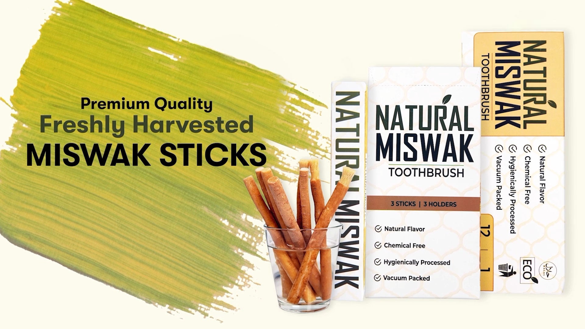Load video: Miswak Sewak Sticks For Teeth (Traditional Natural Toothbrush)